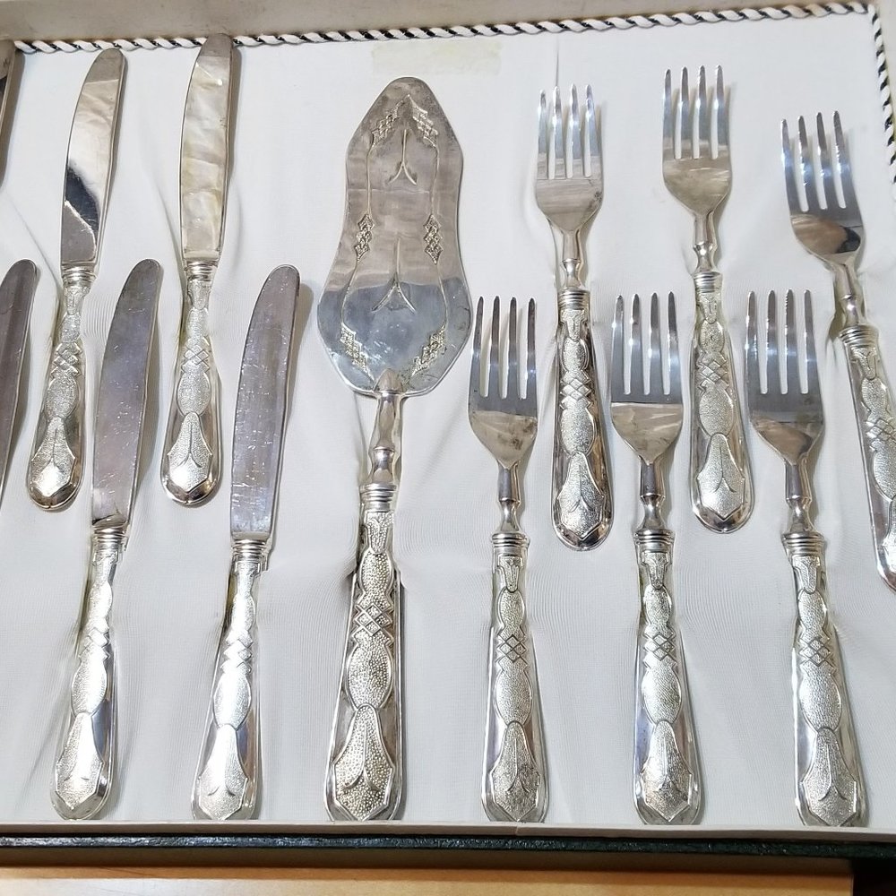 Vintage Aghifug Silver-Plated Dessert Set